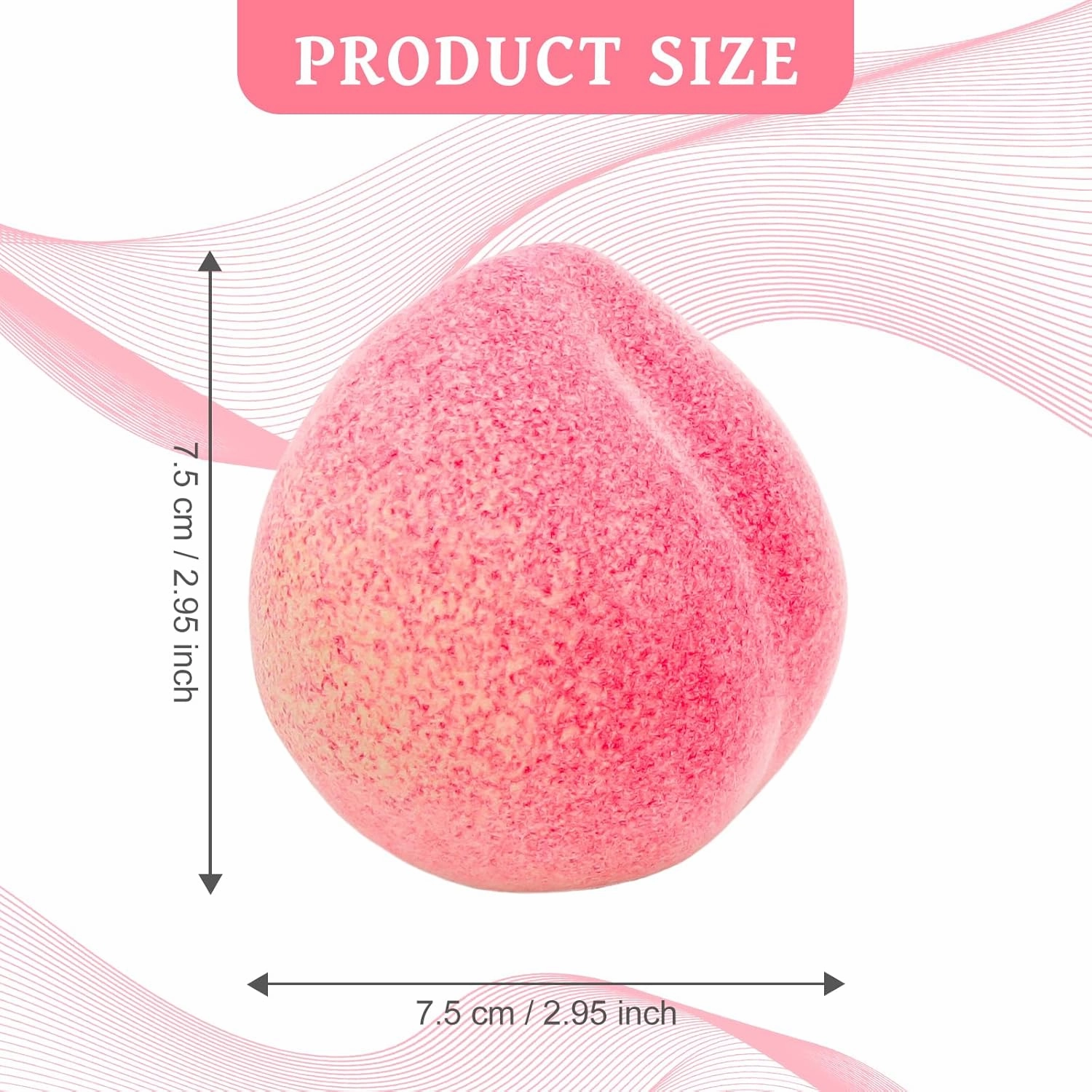 6pcs Fake Peach Artificial Faux Fruit Lifelike Home Kitchen Cabinet Decoration Weddings Party Photography Props Office Desk Model Display Festival Centerpieces