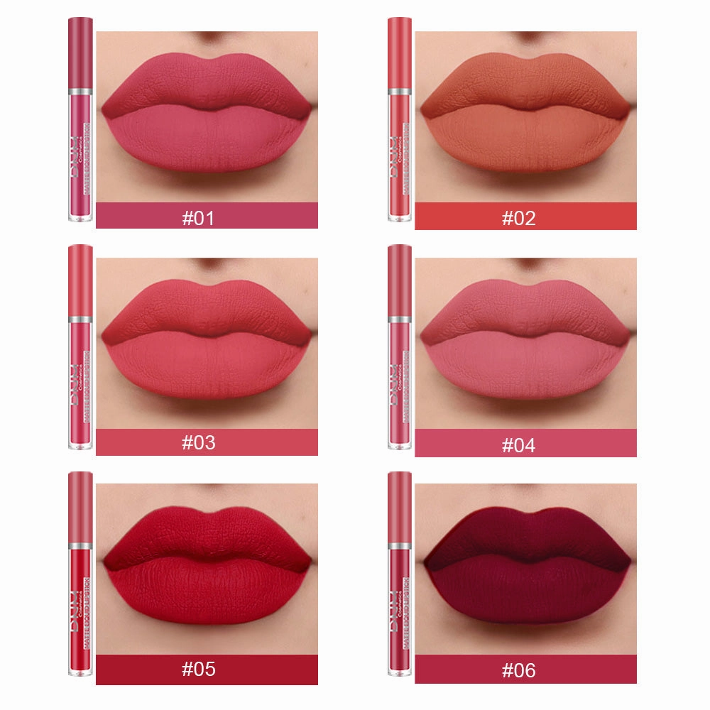 6Pcs Matte Liquid Lipstick Set Lip Stain Makeup,evpct 24 Hour Long Lasting Waterproof Dark Red Matte Matt Lipsticks Lip Gloss Sets for Women Matt Liquid Lippies labiales matte larga duracion 24 Set10