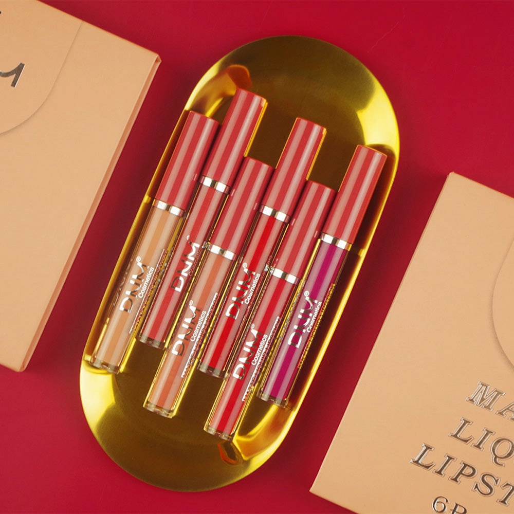 6Pcs Matte Liquid Lipstick Set Lip Stain Makeup,evpct 24 Hour Long Lasting Waterproof Dark Red Matte Matt Lipsticks Lip Gloss Sets for Women Matt Liquid Lippies labiales matte larga duracion 24 Set12