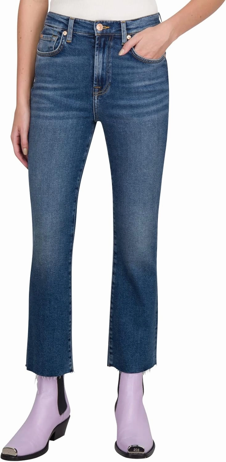 7 For All Mankind Women's High Waist Slim Kick Jeans