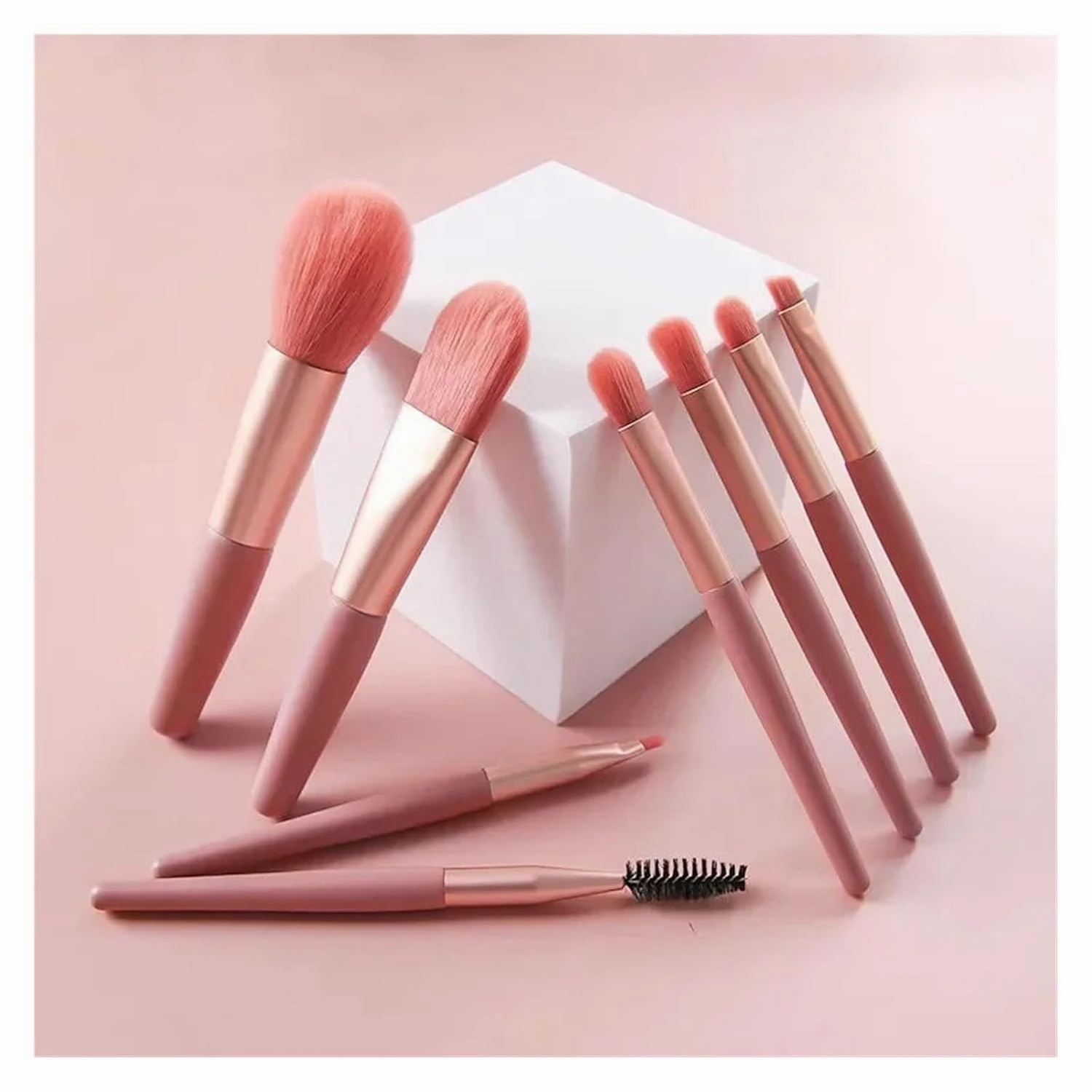 8 Pcs Makeup Brush Set Mini Foundation Powder Blush Eyelash Shadow Concealer Brush Professional Brush Cosmetic Kit Makeup new(Green)
