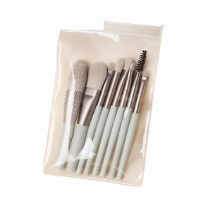 8 Pcs Makeup Brush Set Mini Foundation Powder Blush Eyelash Shadow Concealer Brush Professional Brush Cosmetic Kit Makeup new(Green)