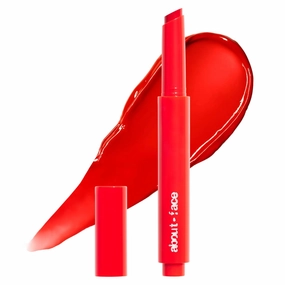about-face Cherry Pick Lip Color Butter – High-Shine, Hydrating Lip Balm with Pomegranate Flower Extract & Cherry Butter – Vegan, Cruelty-Free, Clean Beauty – 0.06 oz (Orange Daze – Red Orange)