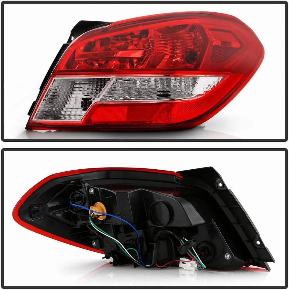 ACANII - For 2017 2018 2019 2020 Mitsubishi Mirage G4 Sedan Red Clear Tail Light Brake Lamp Replacement Driver Side