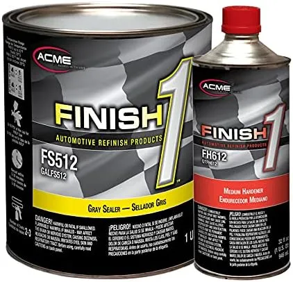 acme Sherwin-Williams Finish 1 4.1 VOC Gray Enamel Sealer Undercoat Medium Gallon Kit