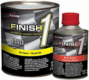 acme Sherwin-Williams Finish 1 4.1 VOC Gray Enamel Sealer Undercoat Medium Quart Kit