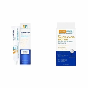 AcneFree Adapalene Gel 0.1%, Once-Daily Topical Retinoid Acne Treatment 1.6 oz   Pimple Spot Stickers Salicylic Acid