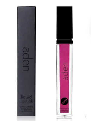 aden Satin Lipstick - 7ml - Long-Lasting, Non-Drying, Creamy Texture & Silky Finish (07 Shimmering Fuchsia)