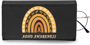 ADHA Awareness Orange Rainbow Hearts Sunglasses Case Eyeglasses Eyewear Reading Glasses Hard Holder