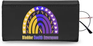 ADHA Awareness Orange Rainbow Hearts Sunglasses Case Eyeglasses Eyewear Reading Glasses Hard Holder