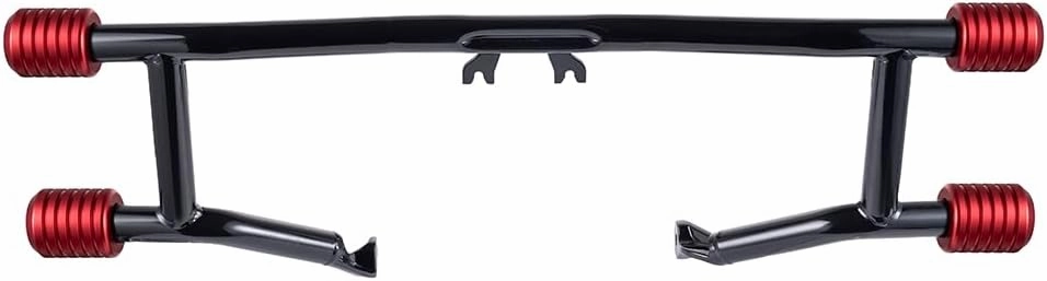 Advanblack Protek Front Performance High Way Peg Two Step Crash Bar for Harley Touring (Red CNC Slider)