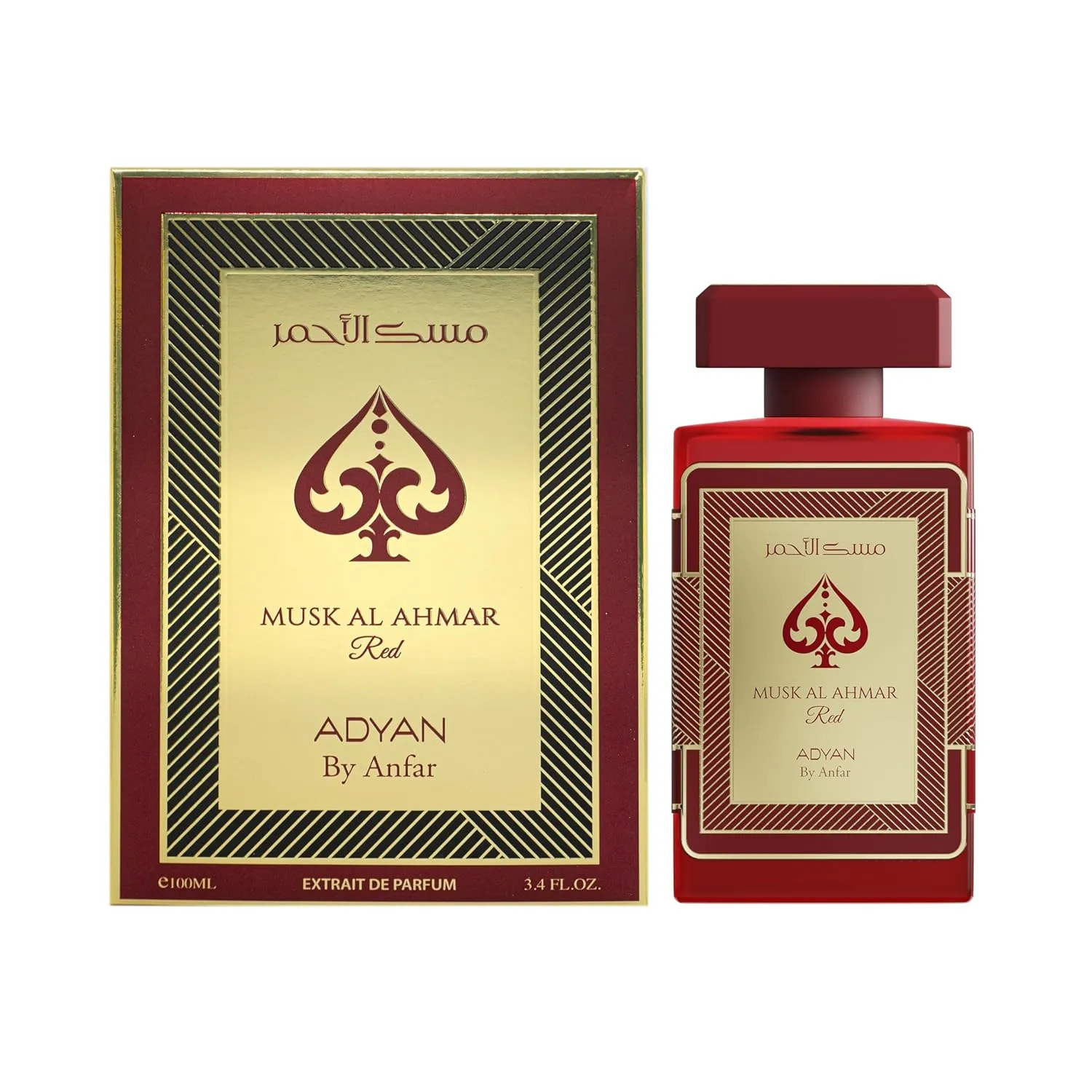 ADYAN By Anfar Musk Al Ahmar Red 100ml | Deep Musk Scent | Long-lasting Perfume