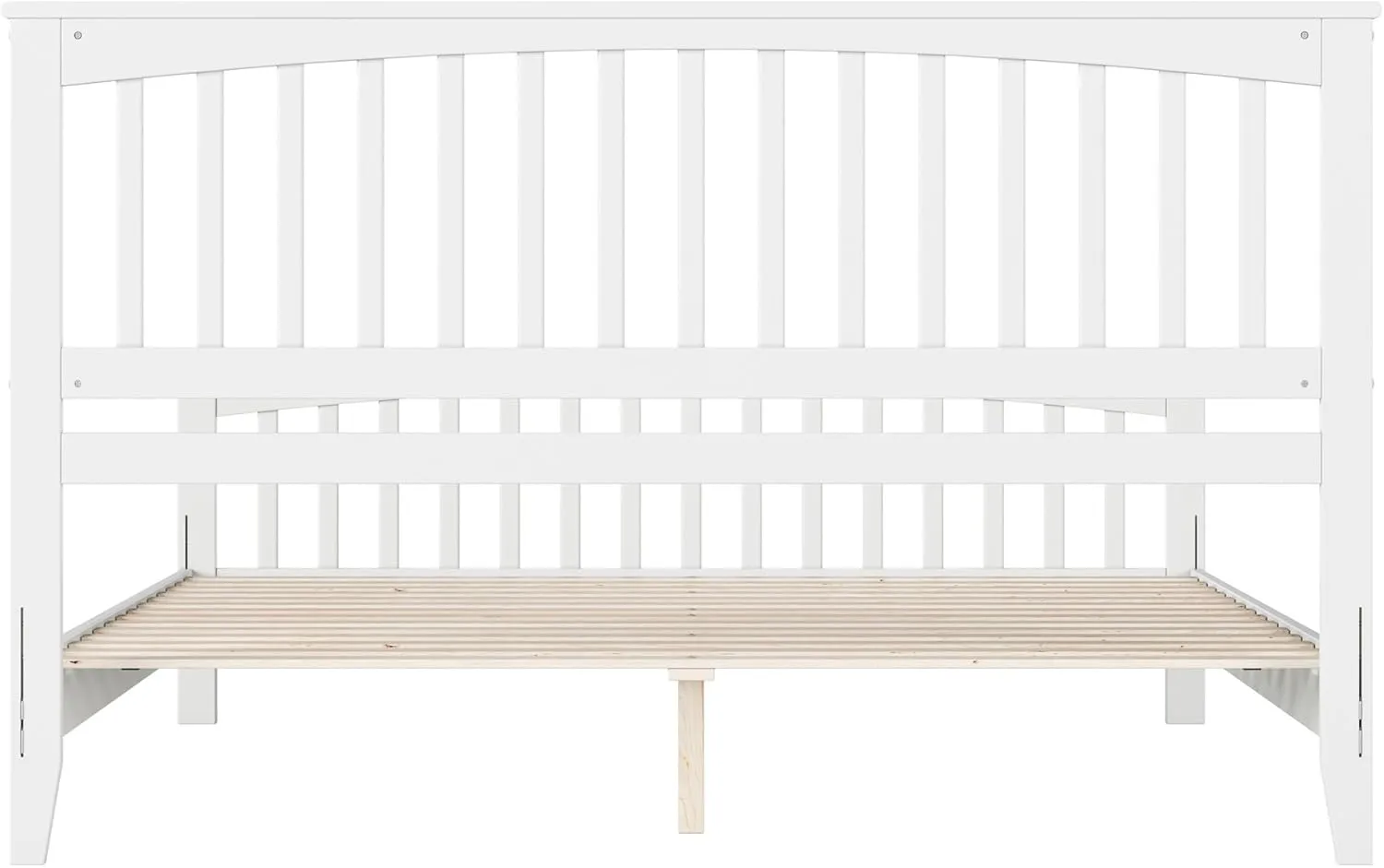AFI, Camilla King Low Profile Platform Bed with Matching Footboard, White