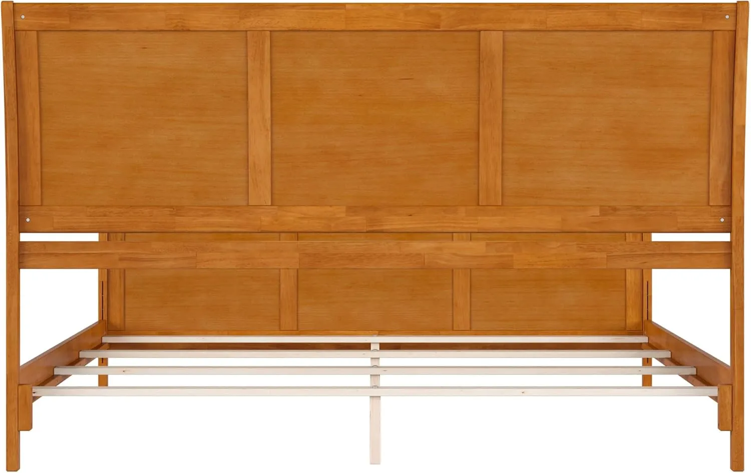 AFI Portland King Foundation Bed with Matching Footboard & Charging Station in Light Toffee