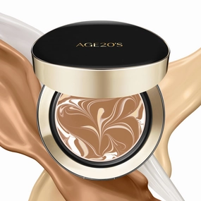 AGE20'S Signature Essence Pact SPF 50  | Pack of 1 | 29W CARAMEL | Cream Foundation, Dewy Finish, Natural Coverage | Korean Cushion Foundation