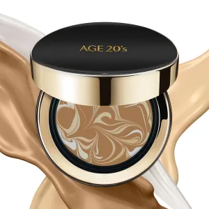 AGE20'S Signature Essence Pact SPF 50  | Pack of 1 | 29 Caramel | Cream Foundation, Dewy Finish, Natural Coverage | Korean Cushion Foundation
