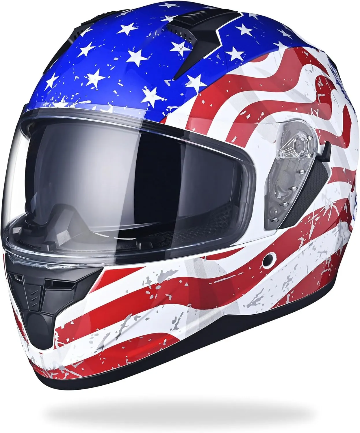 AHR Motorcycle Full Face Helmet Dual Visor Street Bike Lightweight DOT Approved Helmet Snowmobile Touring Sports for Adult Run-F