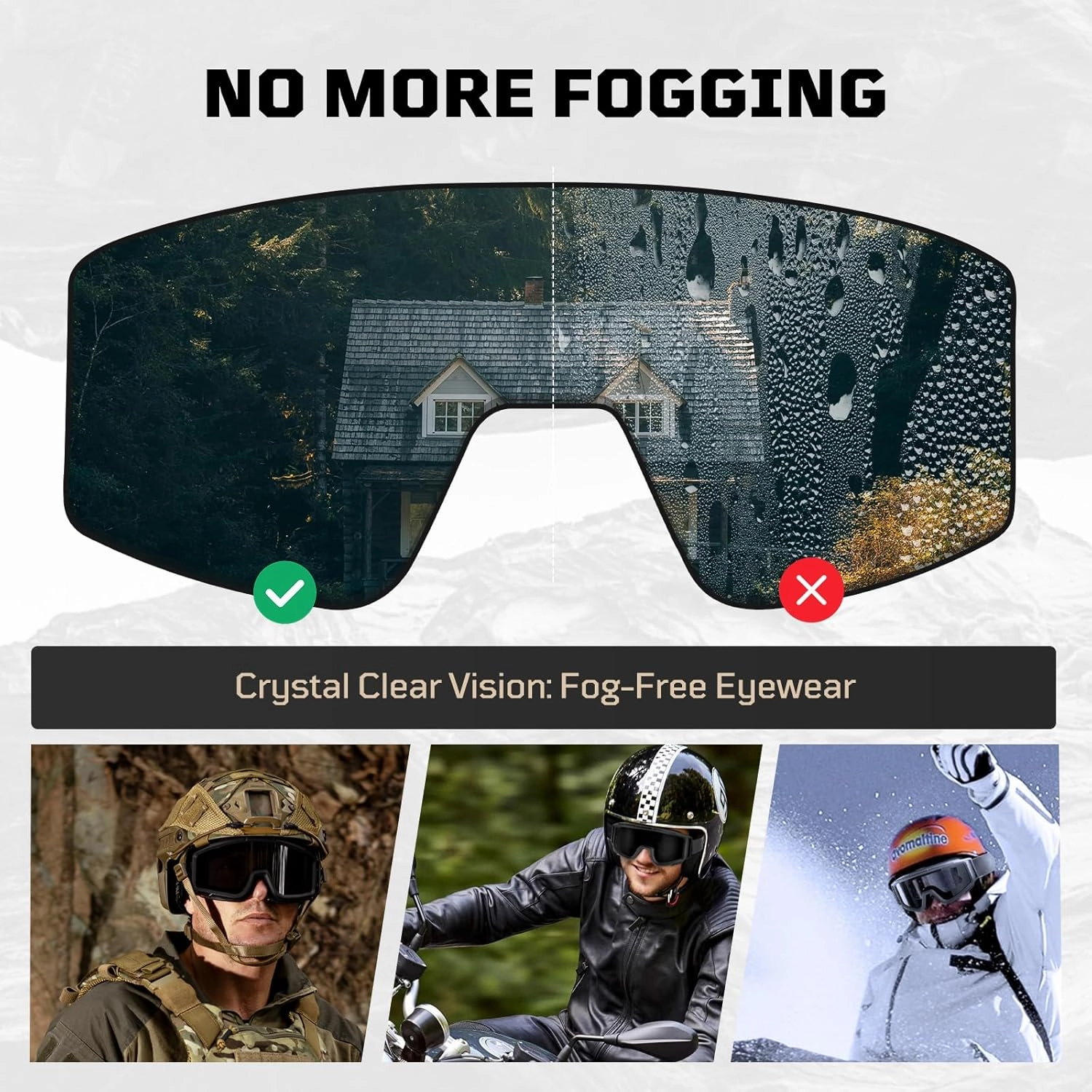 Airsoft Goggles Anti Fog - Tactical Safety Glasses with 3 Impact-Resistant Lenses for Shooting, Skiing & Riding