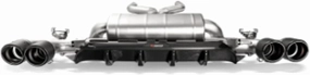 Akrapovic - 18  BMW M5 (F90) Rear Carbon Fiber Diffuser - High Gloss w/Red/White Akrapovic - Logo (DI-BM/CA/5/G/RS)