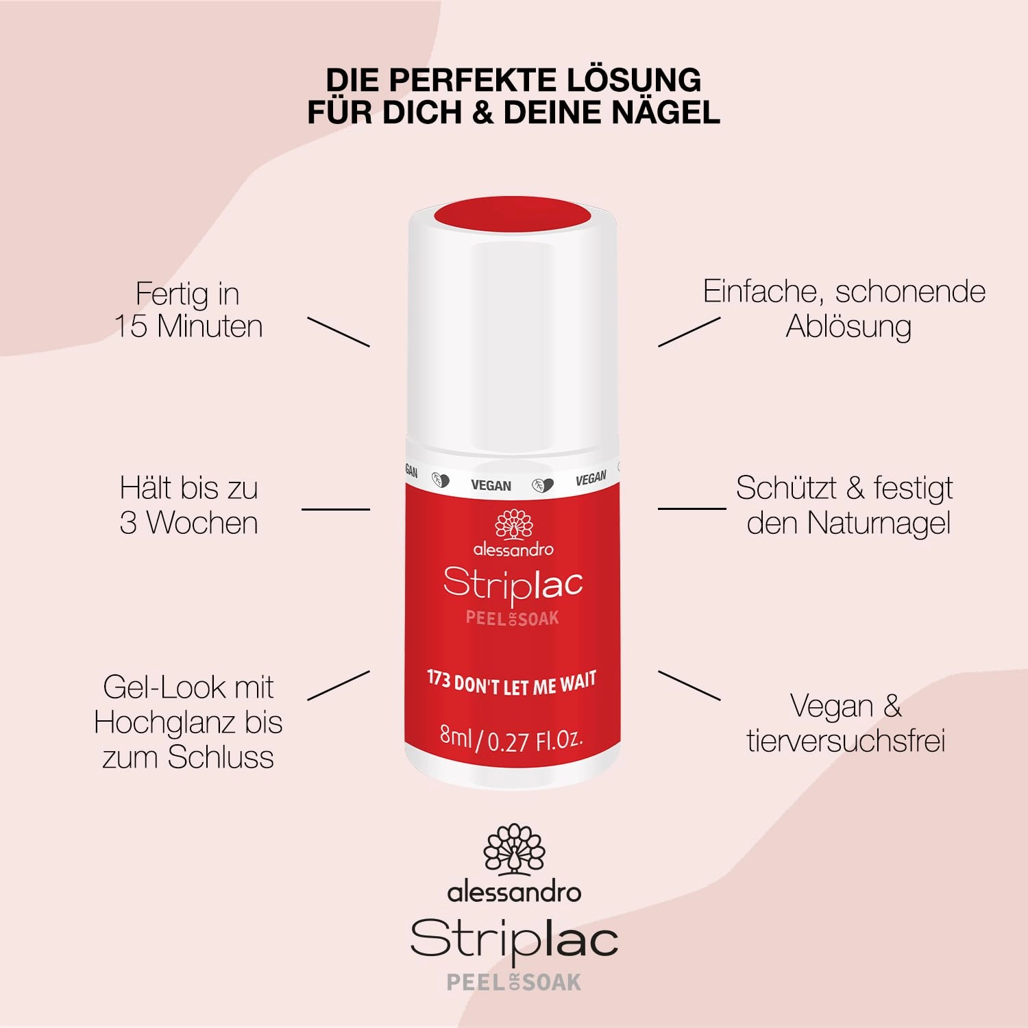 alessandro Striplac Peel or Soak Nail Polish -173 Dont Let Me Wait for Women- 0.27 oz