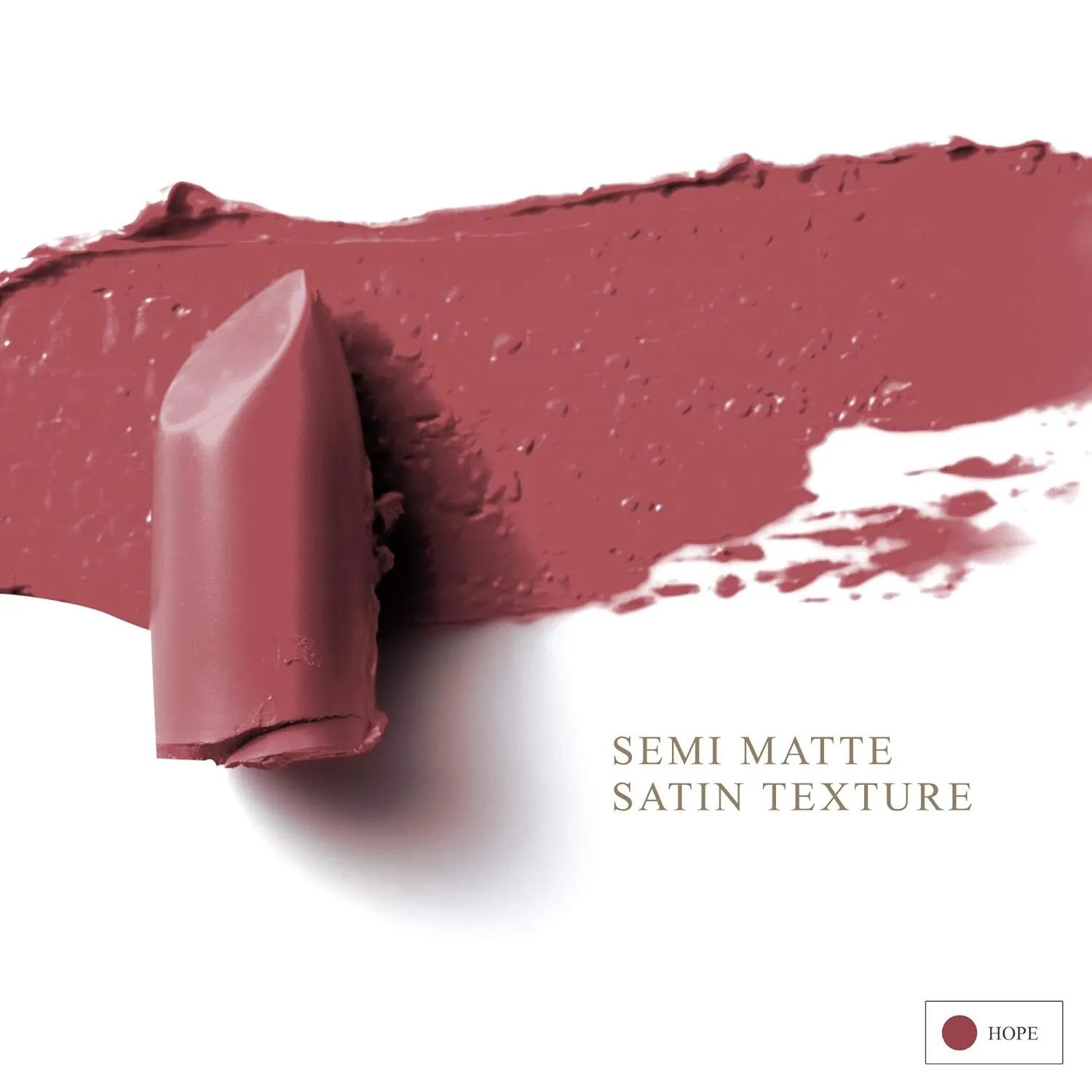 All Natural Lipstick, Semi Matte Lip Color, Moisturizing Lipstick, Non Toxic, Non GMO, Highly Pigmented, Long Lasting Lipstick, Vegan Makeup for Women (Hope)