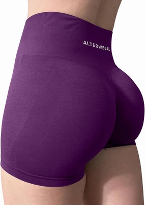 Amplify Seamless Scrunch Workout Shorts Intensify Women's Yoga High Waist Athletic Gym Running Sports Fitness