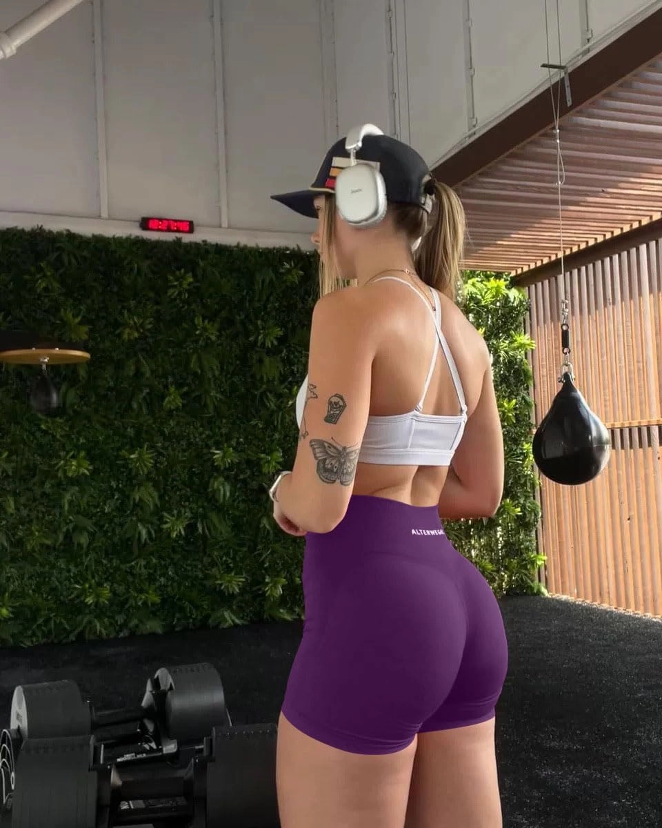 Amplify Seamless Scrunch Workout Shorts Intensify Women's Yoga High Waist Athletic Gym Running Sports Fitness
