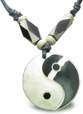 Amulet Original Tibetan Yin Yang Balance Special Powers Natural Pendant Necklace