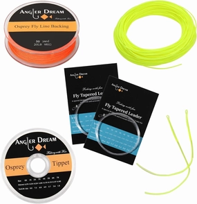 AnglerDream WF Fly Fishing Line Kit 1 2 3 4 5 6 7 8 9WT Fly Fishing Line Leader Braided Backing Fish Line