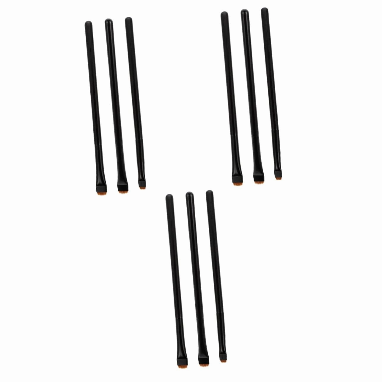 Angoily 9pcs Eyeliner Brush Makeup Tools for Eye Looks Includes Flat Flat and Angled Brushes Easy to Clean for Everyday Use