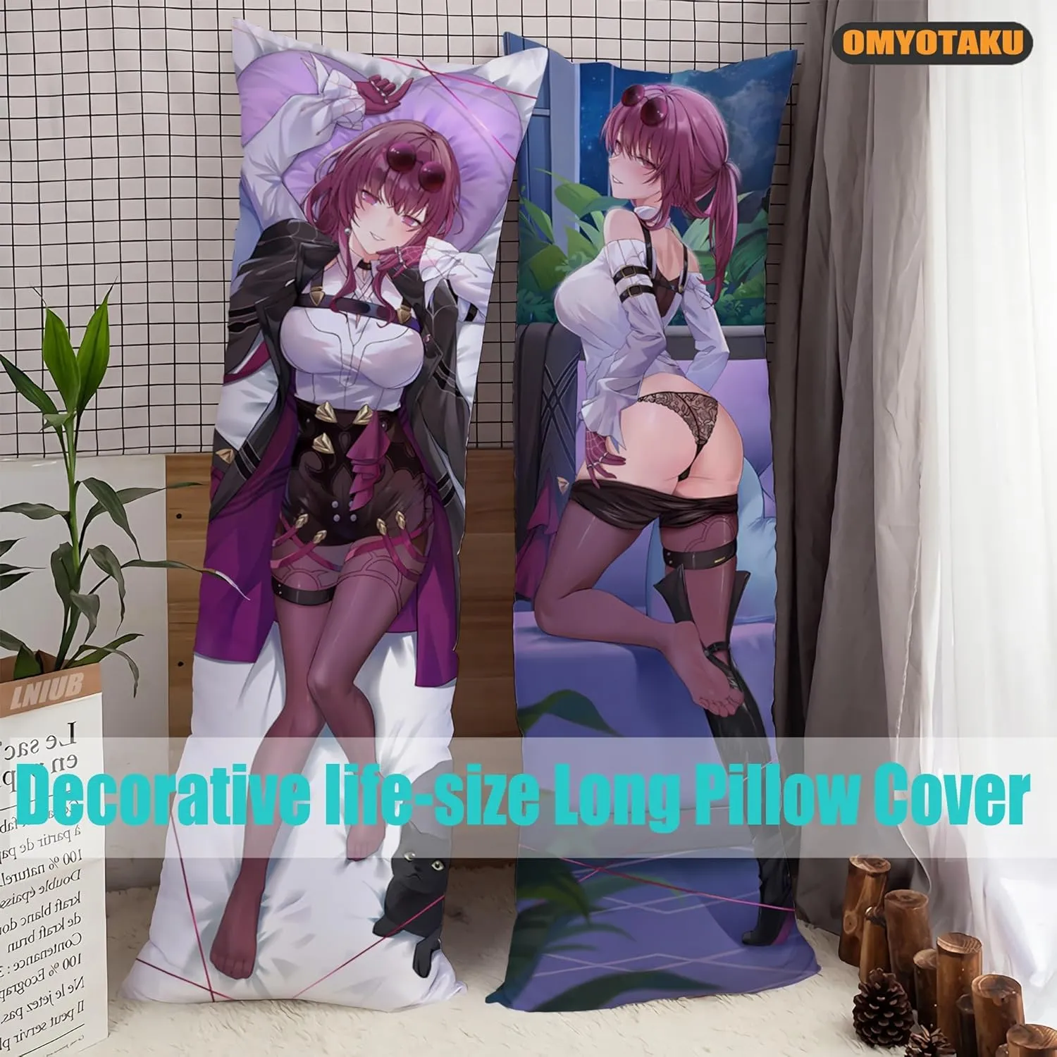 Anime Honkai Game Star Rail Kaf-ka Peach Skin 50x150 cm Hugging Body Pillow Case Otaku Throw Pillow Cushion Cover (Kaf-ka b)