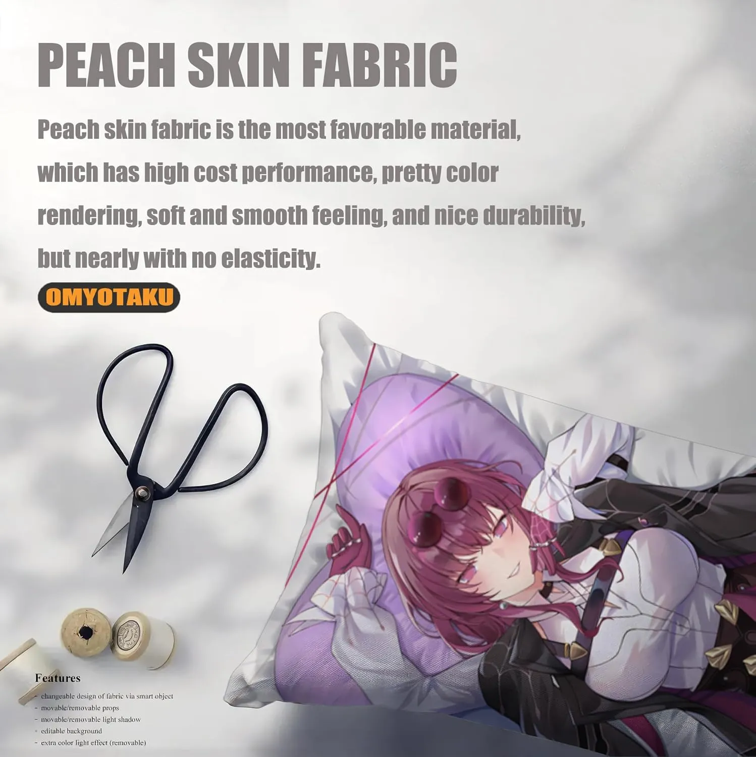 Anime Honkai Game Star Rail Kaf-ka Peach Skin 50x150 cm Hugging Body Pillow Case Otaku Throw Pillow Cushion Cover (Kaf-ka b)