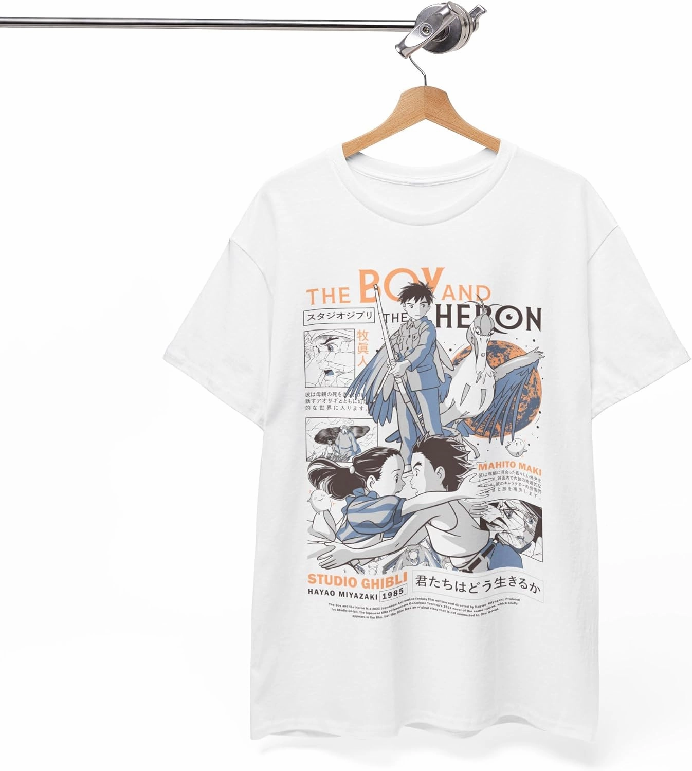 Anime The Boy and The Heron Merch T-Shirt Summer Men/Women Streetwear Tshirt Shirt Short Sleeve