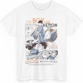 Anime The Boy and The Heron Merch T-Shirt Summer Men/Women Streetwear Tshirt Shirt Short Sleeve