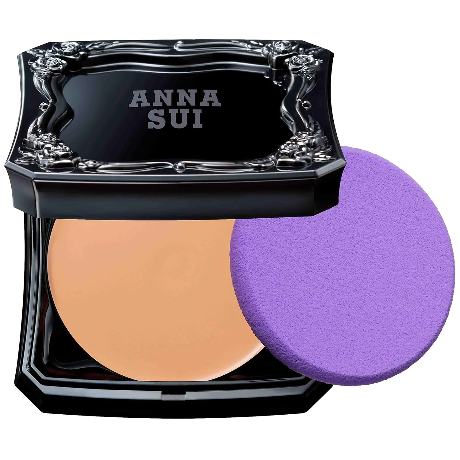 ANNA SUI Makeup Foundation - Beige - 15 - Base and Loose Powder - Conceals Skin Complexion and Texture - Brightens the Skin - Maximum Coverage - 0.35 oz.