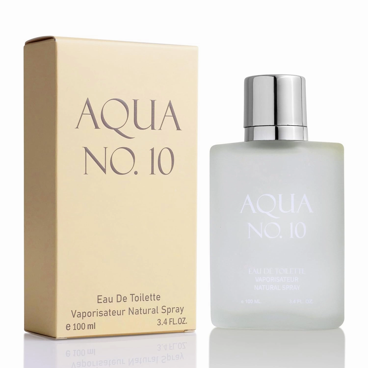 Aqua No 10 Eau De Toilette for Men - Citrus & Marine Fragrance - Top Notes of Lime, Lemon, Bergamot, Jasmine, Orange & Neroli - Base Notes of Musk, Cedar, Oakmoss & Amber - Elegant 100ml Bottle