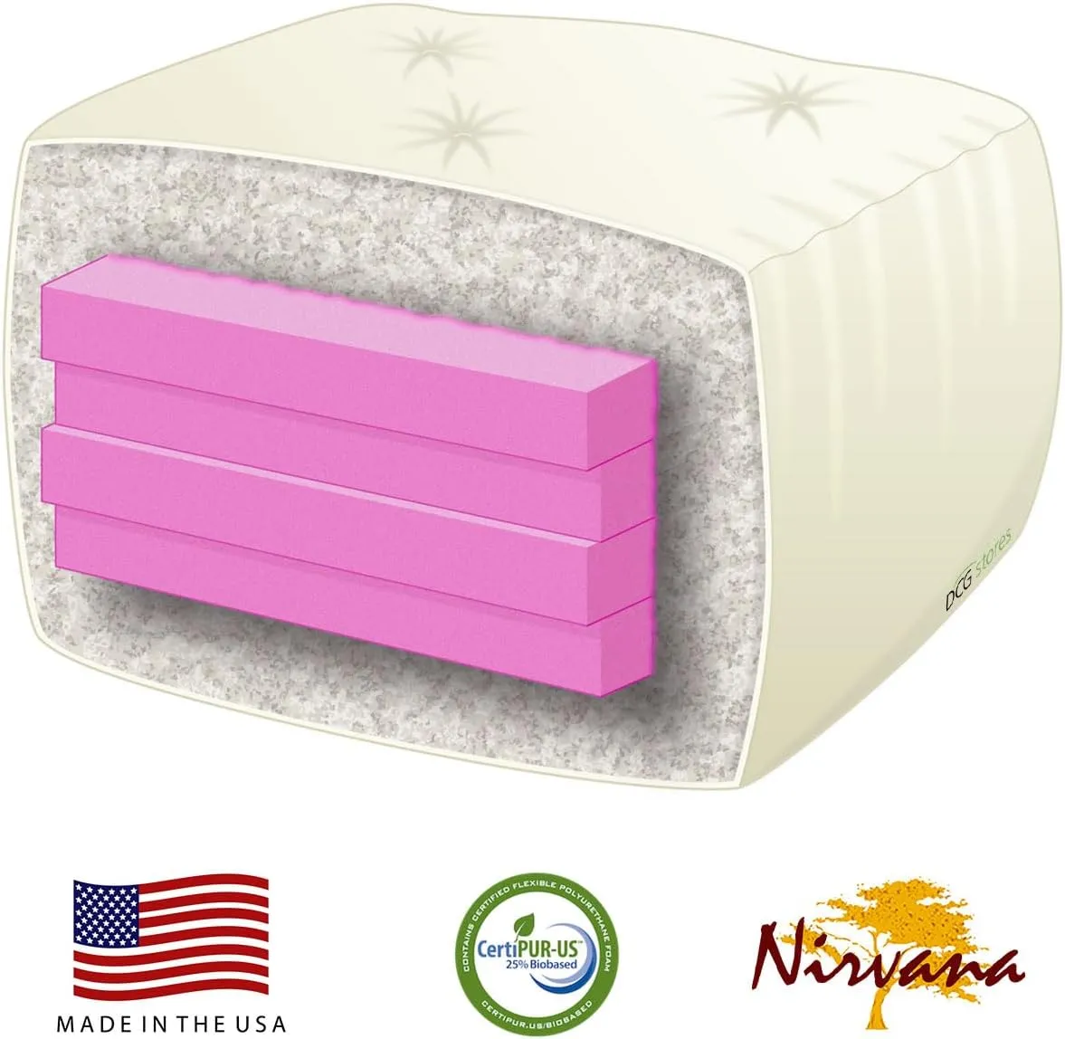 Arden Futon Set - Full Size, Frame, 8" Mattress, Microfiber Sussex Fudge Cover