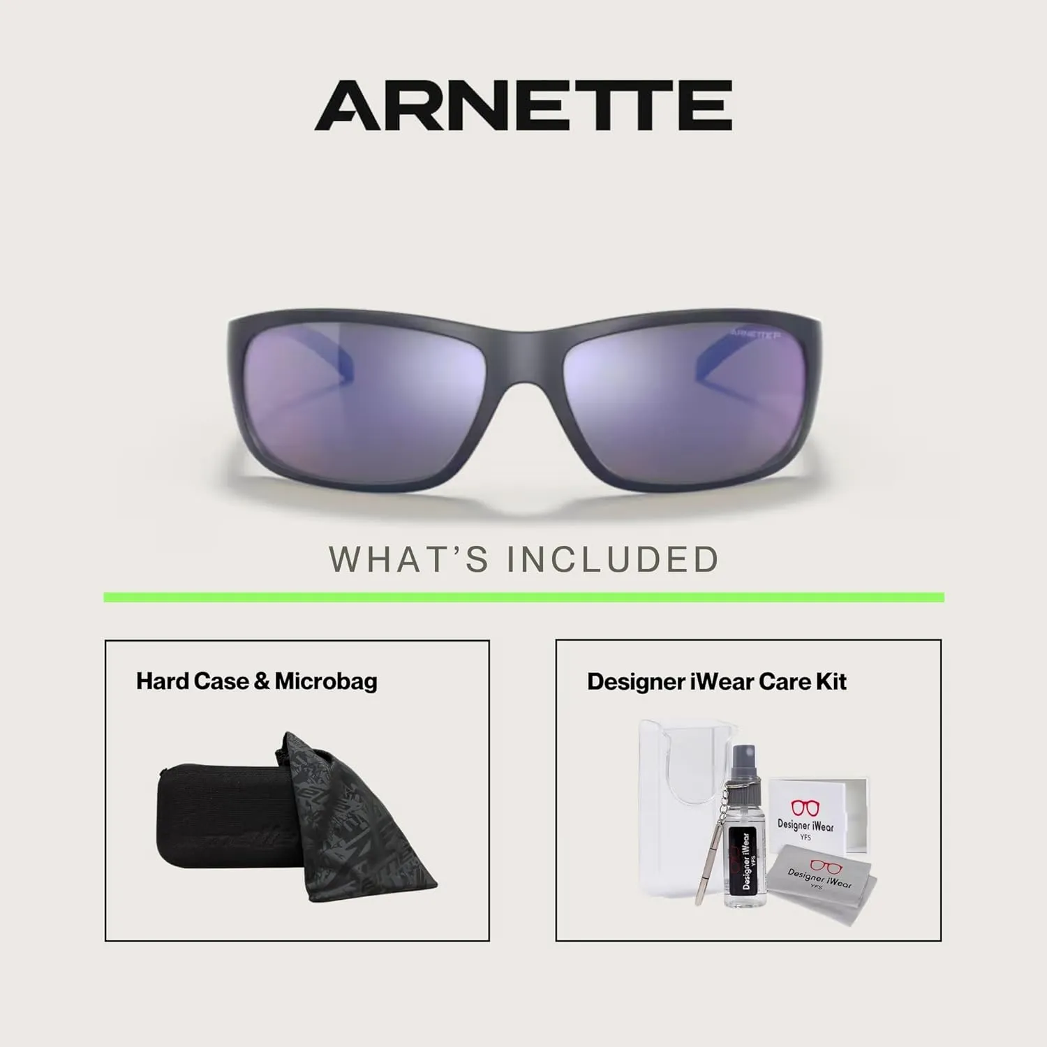 ARNETTE Uka-Uka AN4290 Rectangle Sunglasses for Men for Women   Bundle With Designer iWear Kit