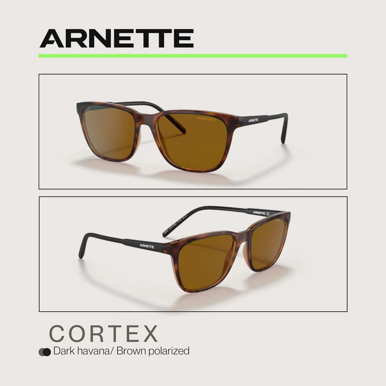 ARNETTE Cortex AN4291 Square Sunglasses for Men for Women   BUNDLE With Designer iWear Complimentary Eyewear Kit