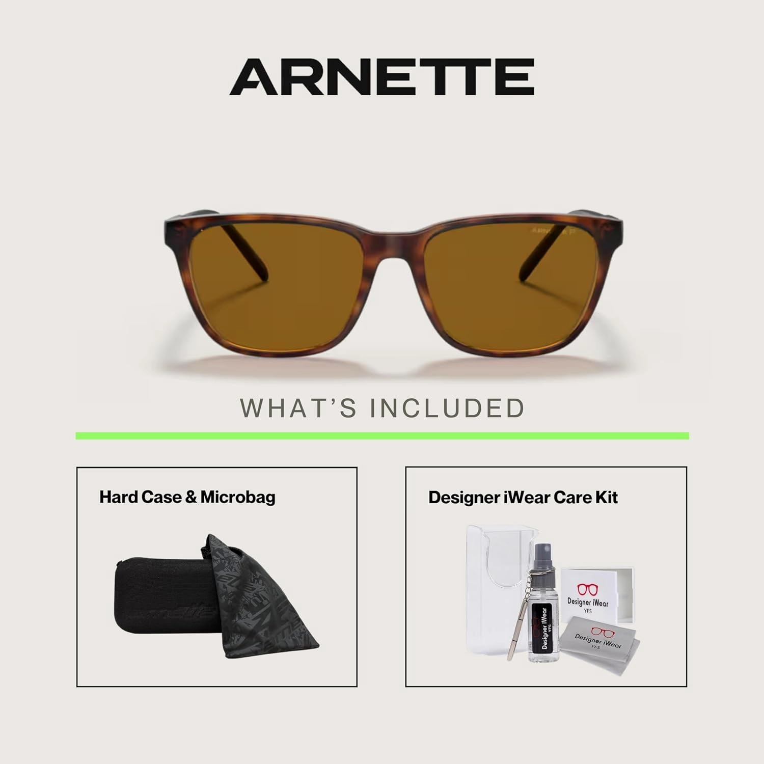 ARNETTE Cortex AN4291 Square Sunglasses for Men for Women   BUNDLE With Designer iWear Complimentary Eyewear Kit