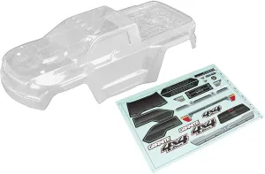 ARRMA 1/10 Body with Decals, Clear: Granite 4x4, AR402261