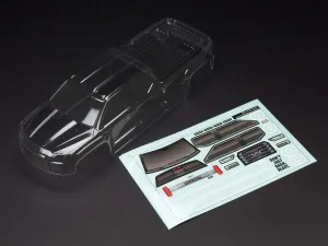 ARRMA 1/10 Clear Body with Decals: Big Rock Crew CAB 4X4 BLX, ARA402284, Small, Clear