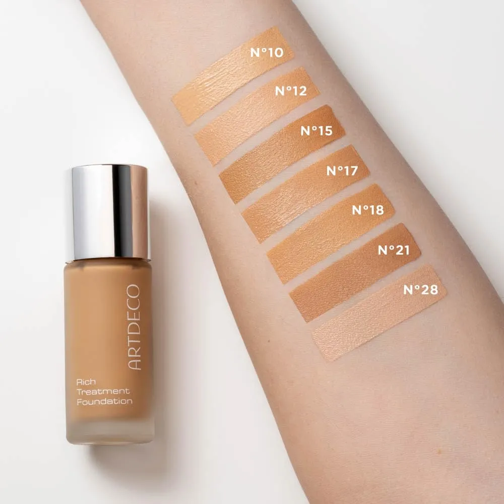 ARTDECO Rich Treatment Foundation - Cashmere Rose N°15 - Conceal Imperfections & Create Flawless Complexion - Long-Lasting - Even & Velvety-Smooth Finish - Water-Resistant - Vegan Makeup - 0.67 Fl Oz