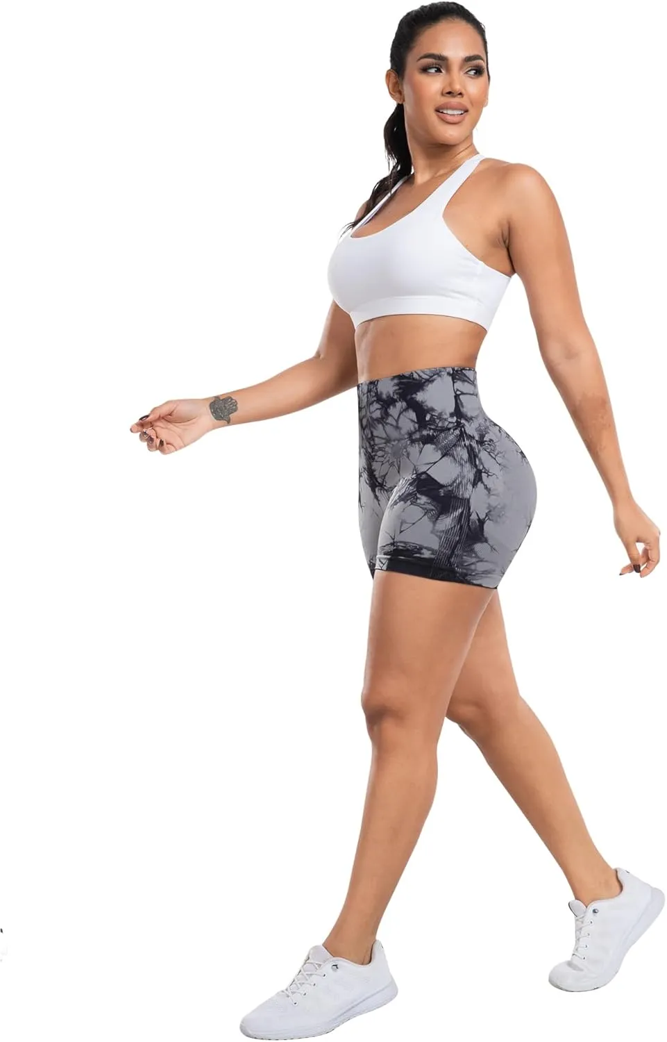 ATHVOTAR Workout Gym Biker Shorts Women: High Waisted Seamless Sports Running Butt Lifting Shorts Sets
