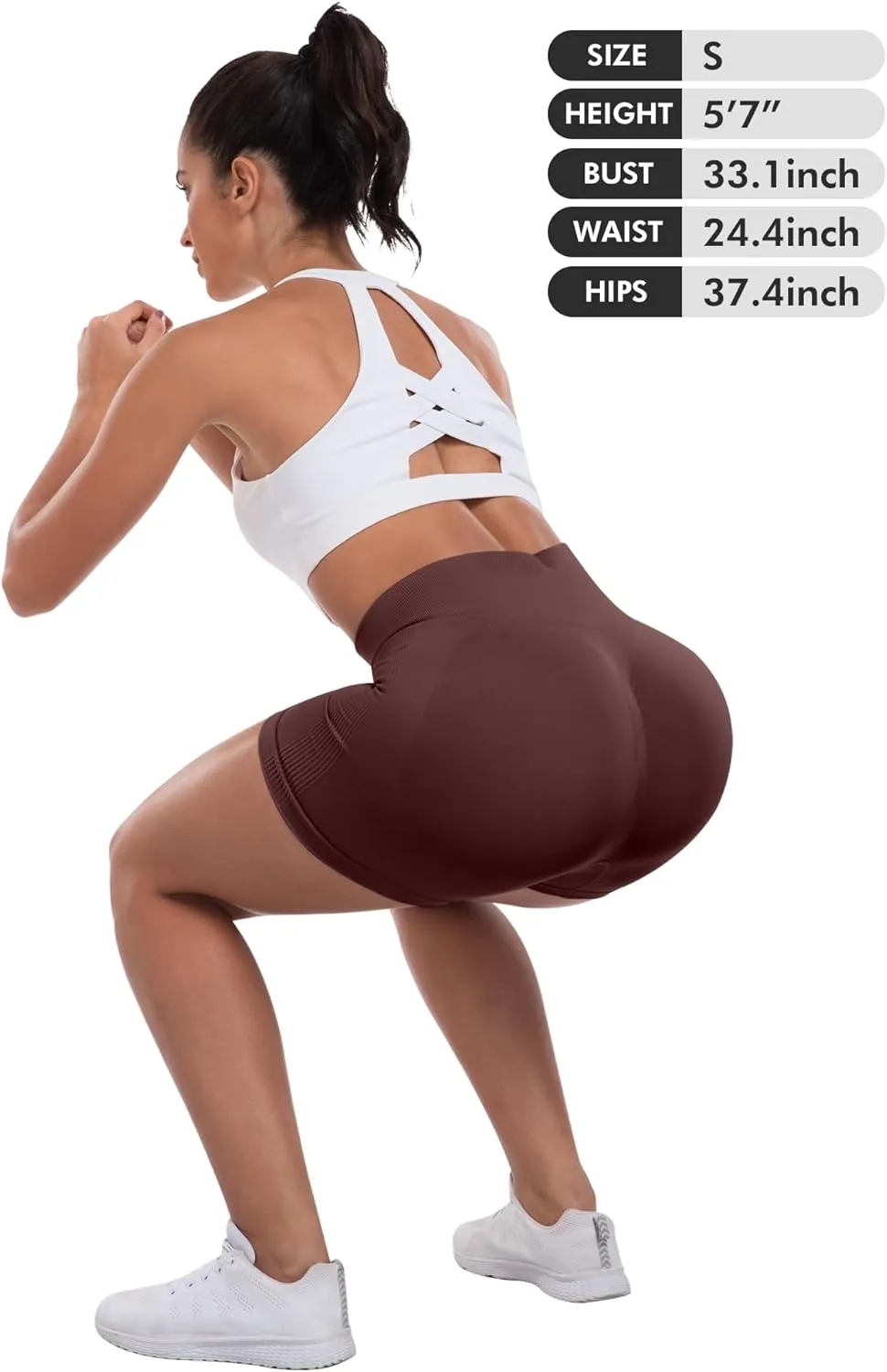 ATHVOTAR Workout Gym Biker Shorts Women: High Waisted Seamless Sports Running Butt Lifting Shorts Sets