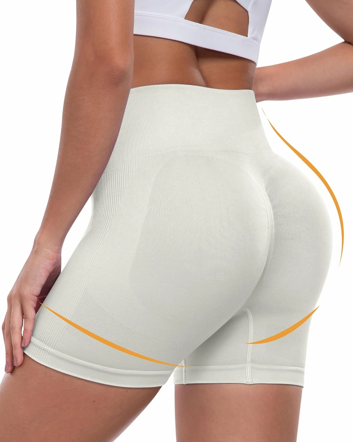 ATHVOTAR Workout Gym Biker Shorts Women: High Waisted Seamless Sports Running Butt Lifting Shorts Sets