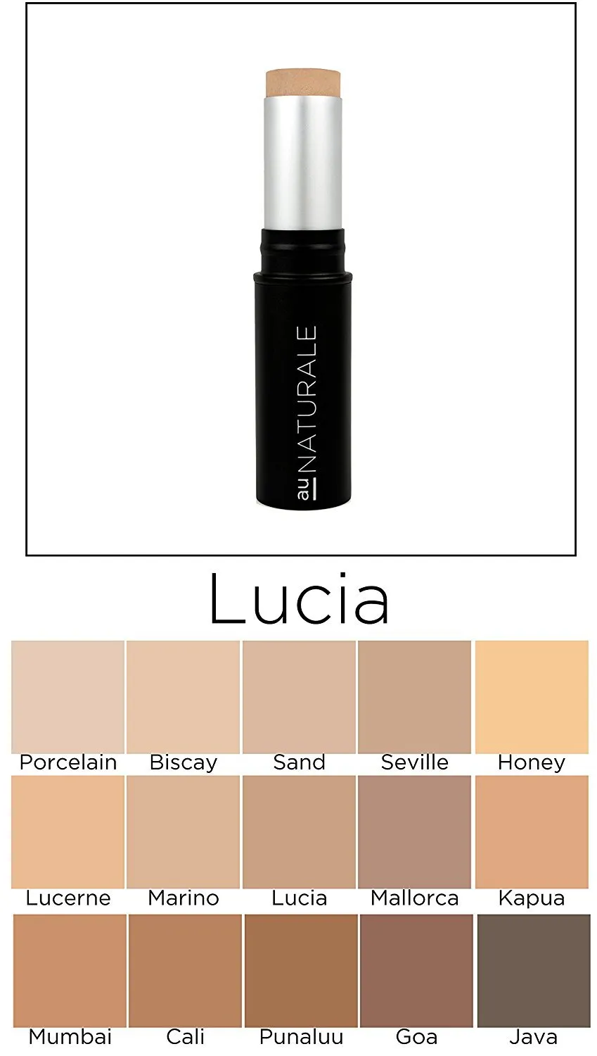 Au Naturale Zero Gravity C2P Foundation, Organic Full Coverage Creamy Foundation, Concealer Stick, Foundation Face Makeup for Women & Girls - Lucia
