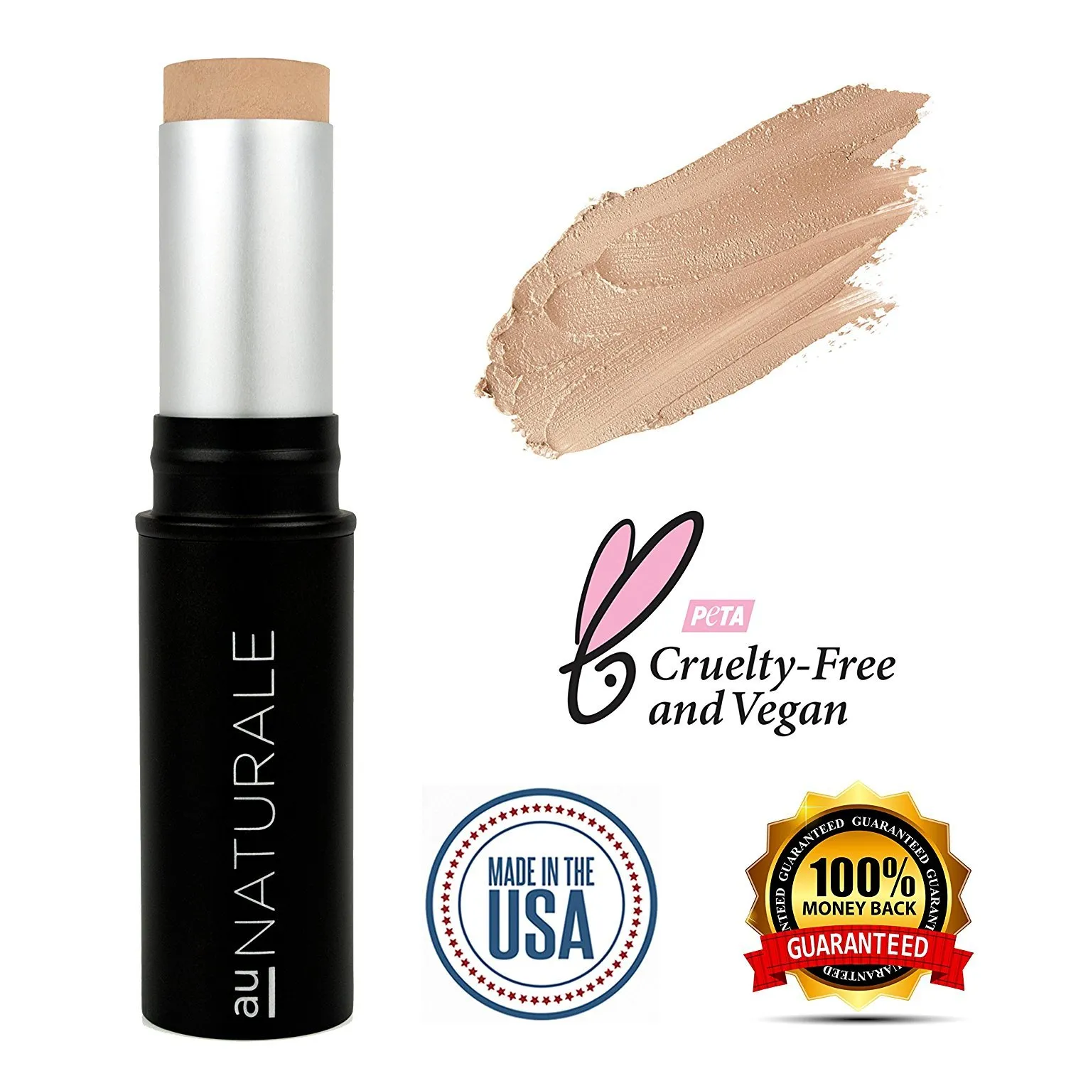 Au Naturale Zero Gravity C2P Foundation, Organic Full Coverage Creamy Foundation, Concealer Stick, Foundation Face Makeup for Women & Girls - Lucia