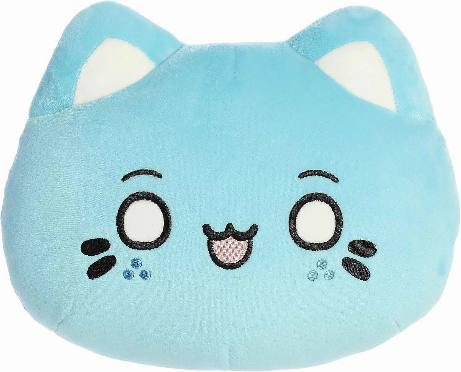 Aurora® Enchanting Tasty Peach® Meowchi Face Plush Stuffed Animal - Bright & Colorful Design - Showpiece Plush - Marble Soda 10 Inches