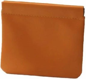 Automatic Closing Makeup Bag, Glasses Storage Bag, Change Bag, Card Bag, Lipstick Storage Small Bag(Orange)